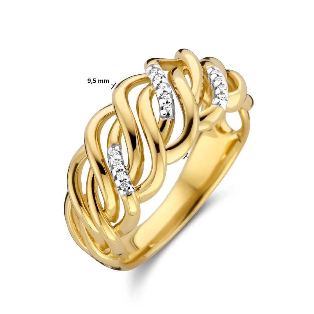 Ring Diamant 0,04 ct h SI 14K Gelbgold