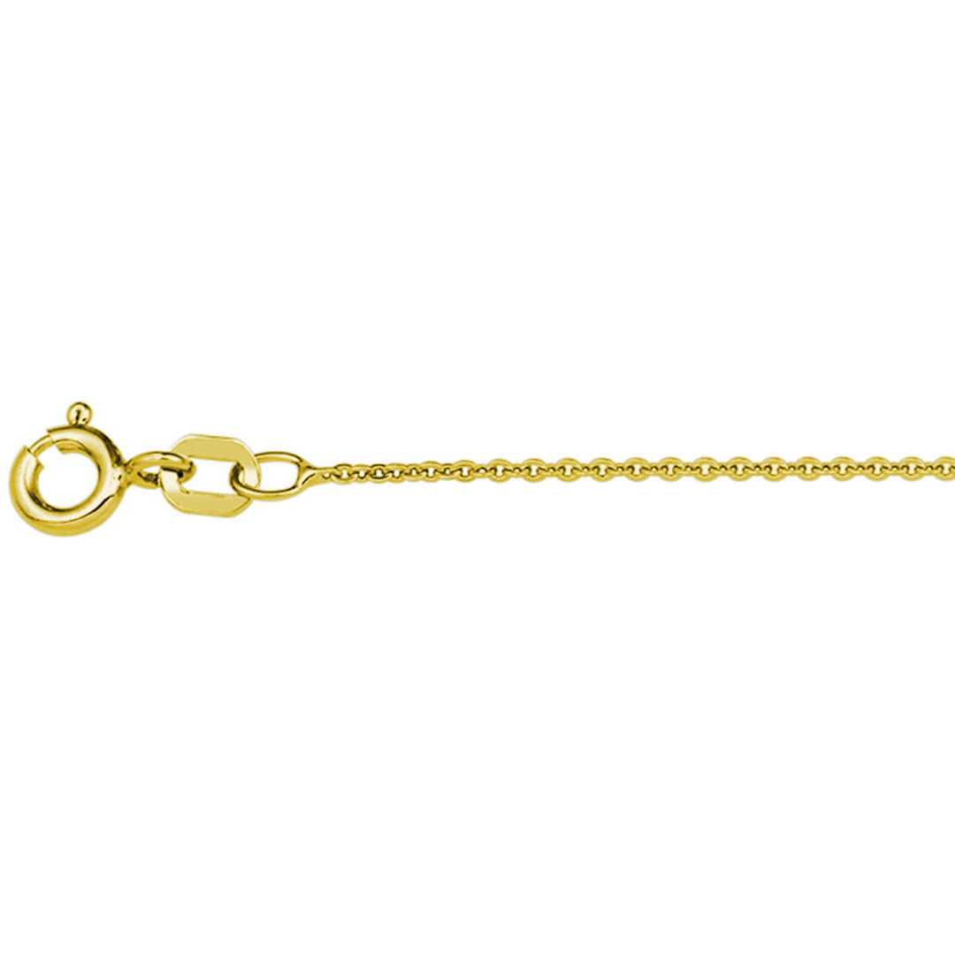 Halskette Anker flach 1,1 mm 41 + 4 cm 3 Mikron Silber vergoldet (gelb)