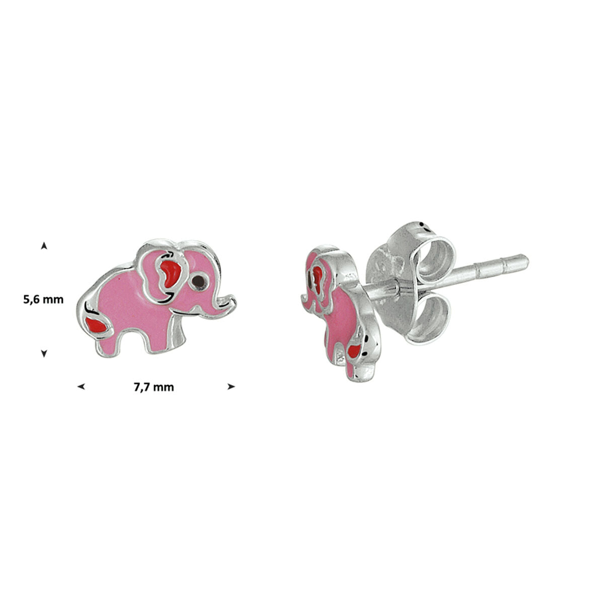 Ohrstecker Elefant Silber rhodiniert