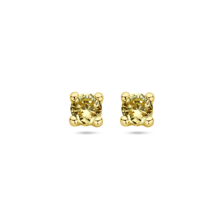 Ohrstecker Synth. Peridot 14K Gelbgold