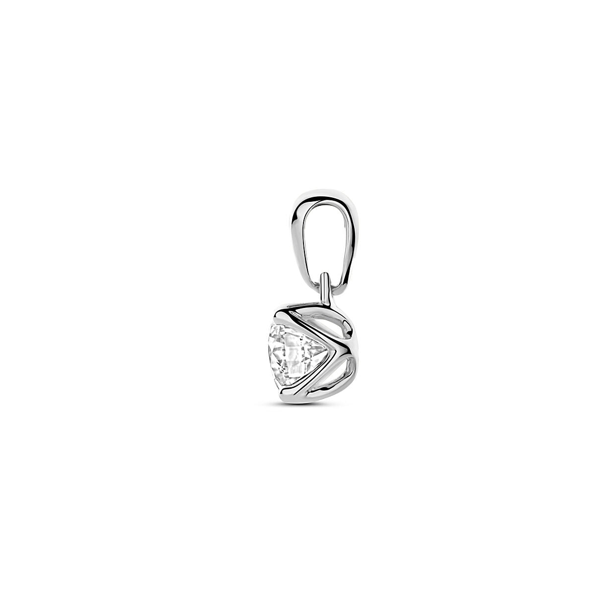 Anhänger Lab Grown Diamant 0.50ct H SI 10 mm 14K Weißgold
