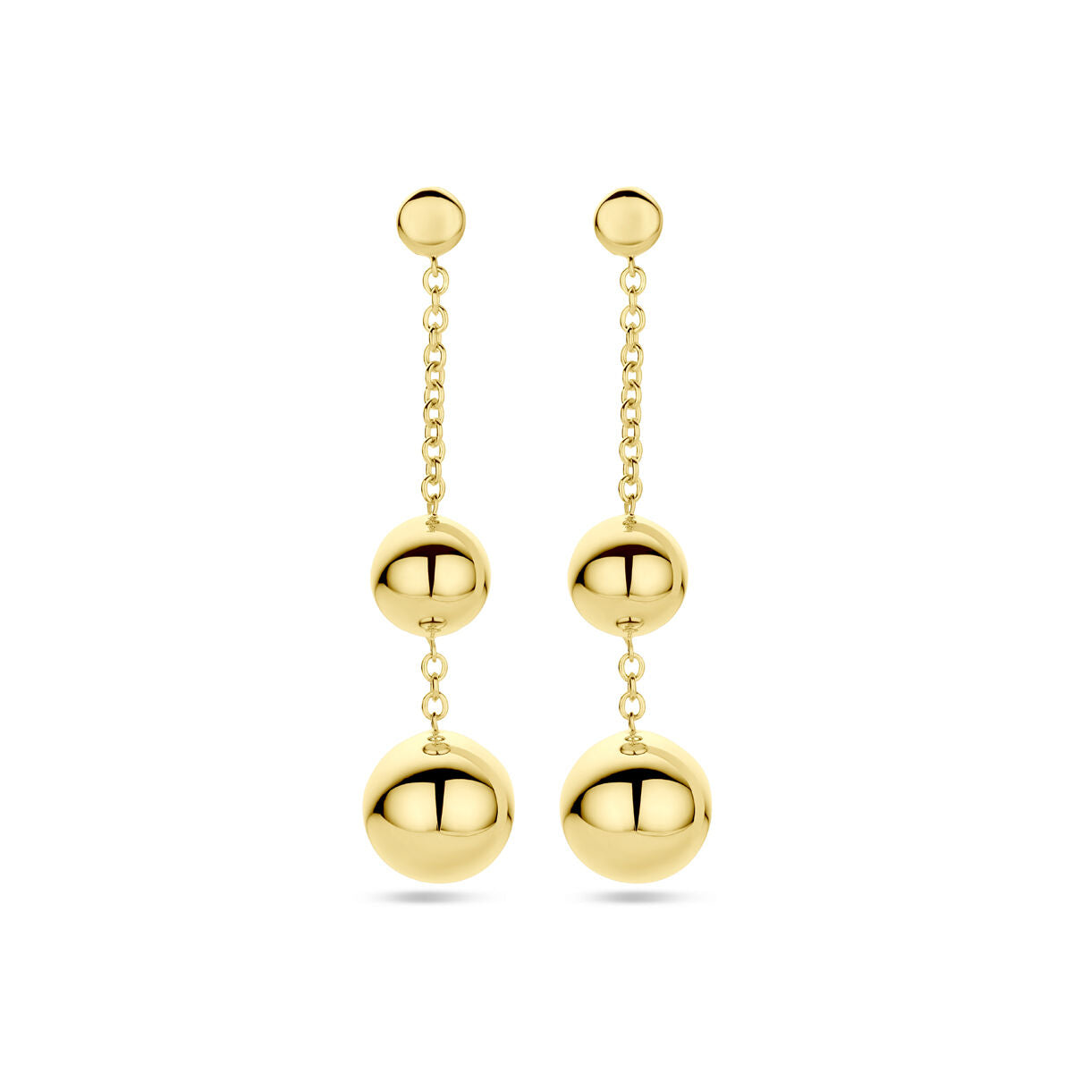 Ohrhänger Kügelchen 45 mm 14K Gelbgold
