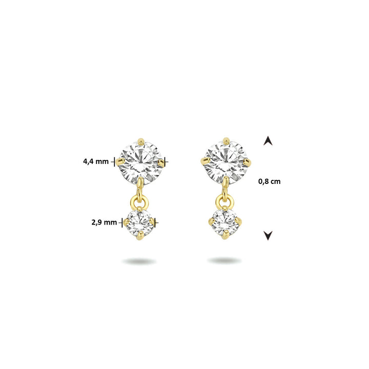 Ohrringe Zirkonia 14K Gelbgold