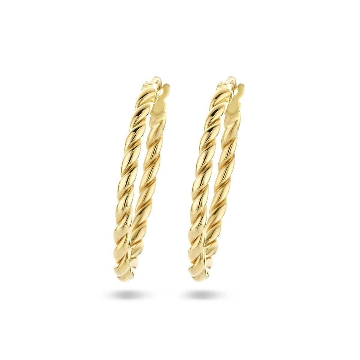 Gedrehte Ohringe aus 14K Gelbgold mit spiralartigem Design