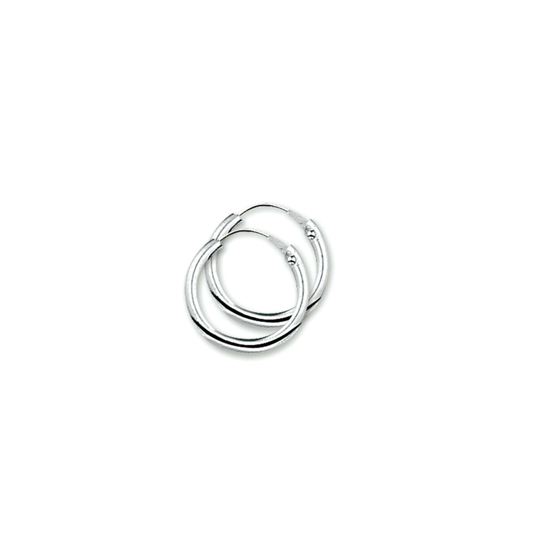 Runde Ohrhänger aus Silber mit 1,8 mm dicker Rohrform