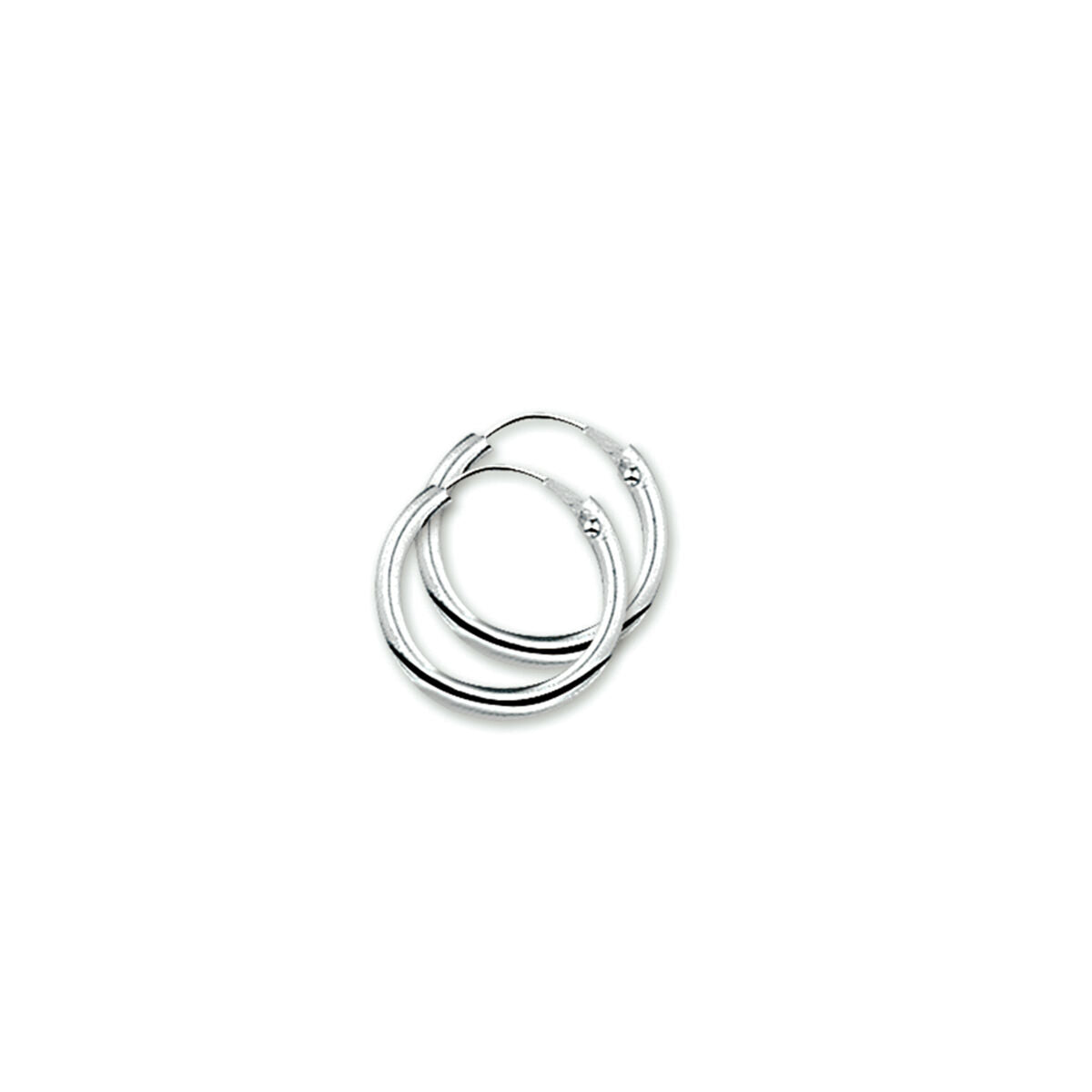 Runde Ohrhänger aus Silber mit 1,8 mm dicker Rohrform