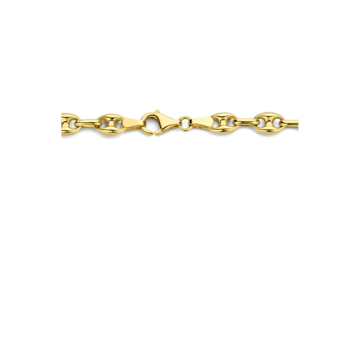 Kaffeebohnen-Halskette 5,8 mm 43 cm 14K Gelbgold