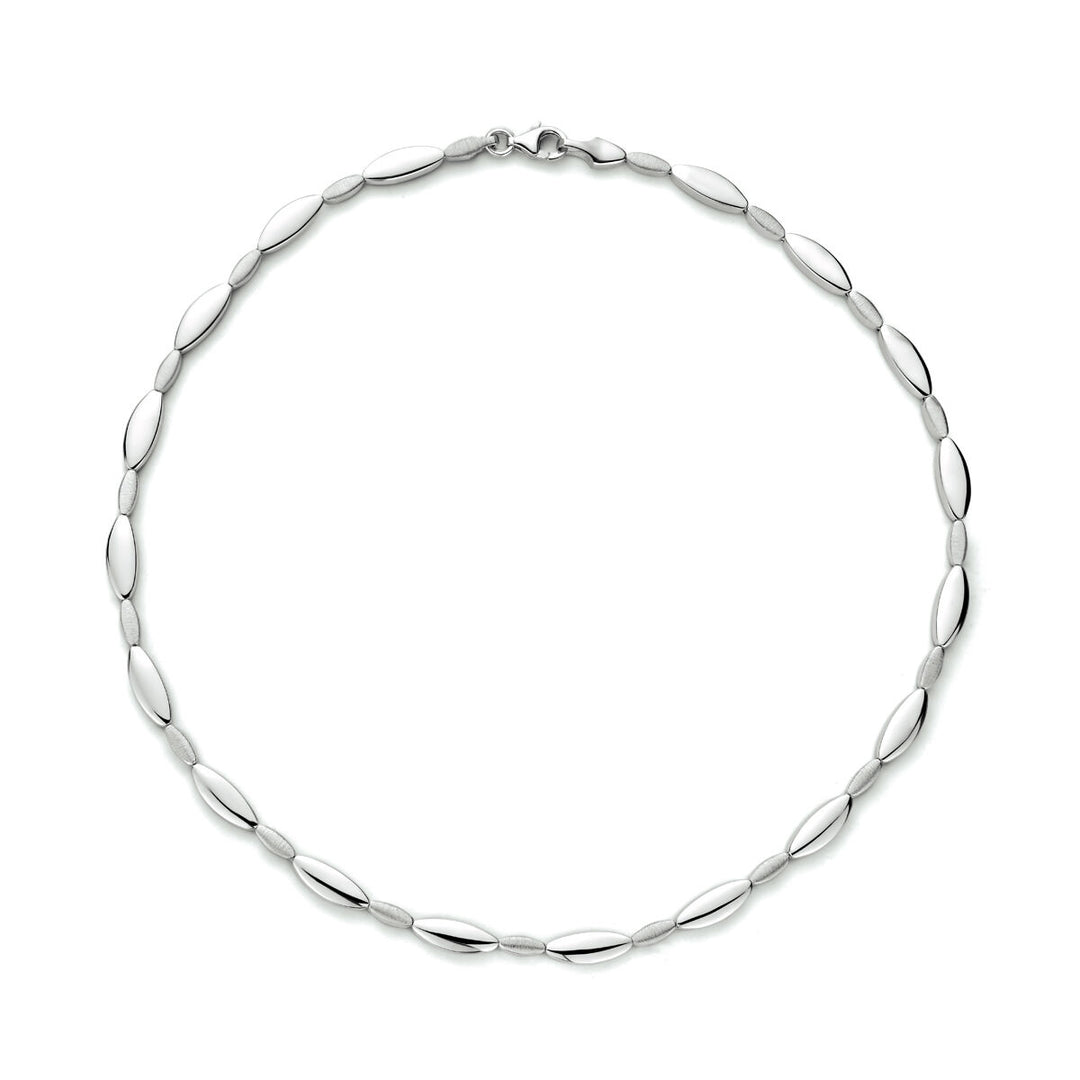 Halskette 5,2 mm 43 cm poly/mattsilber rhodiniert