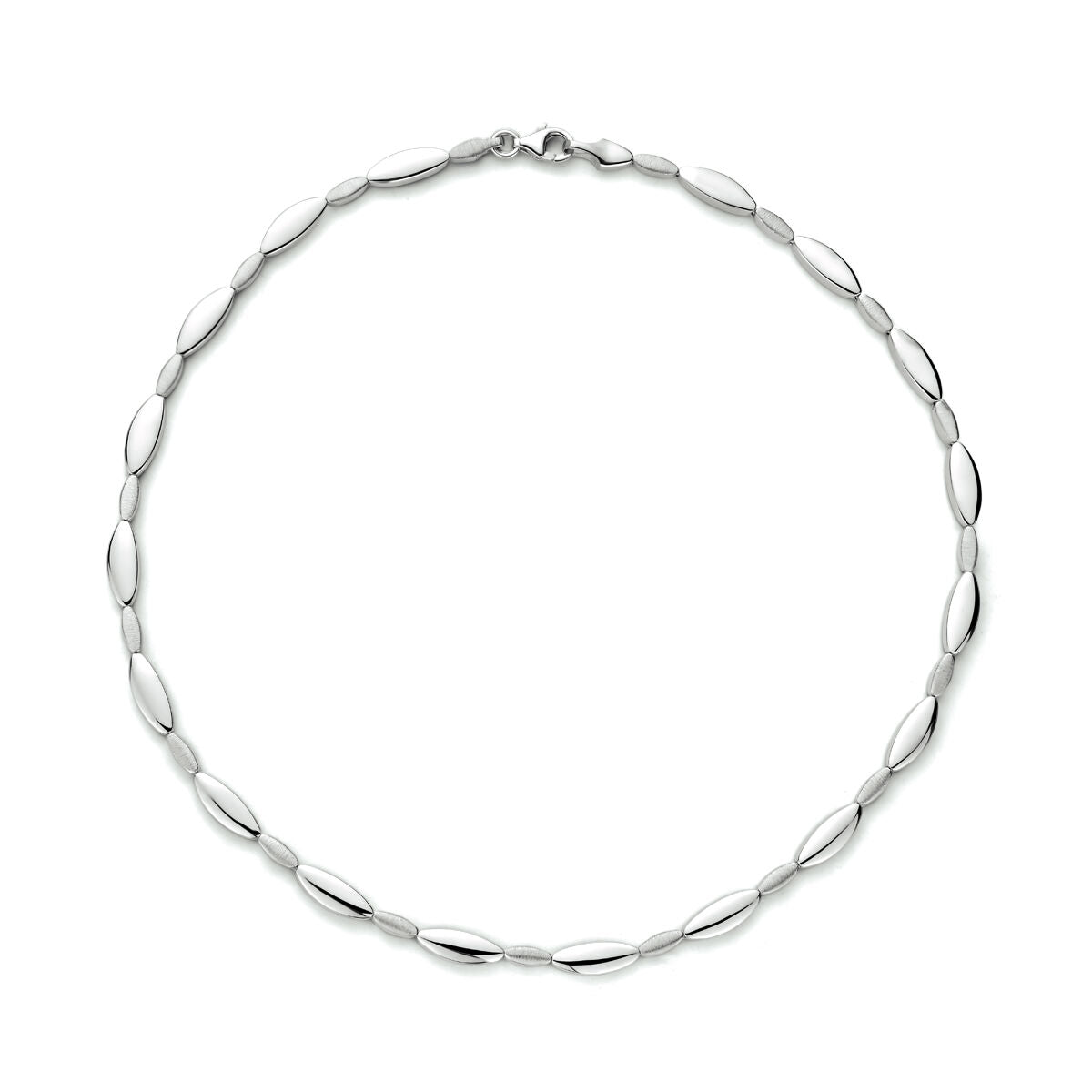 Halskette 5,2 mm 43 cm poly/mattsilber rhodiniert