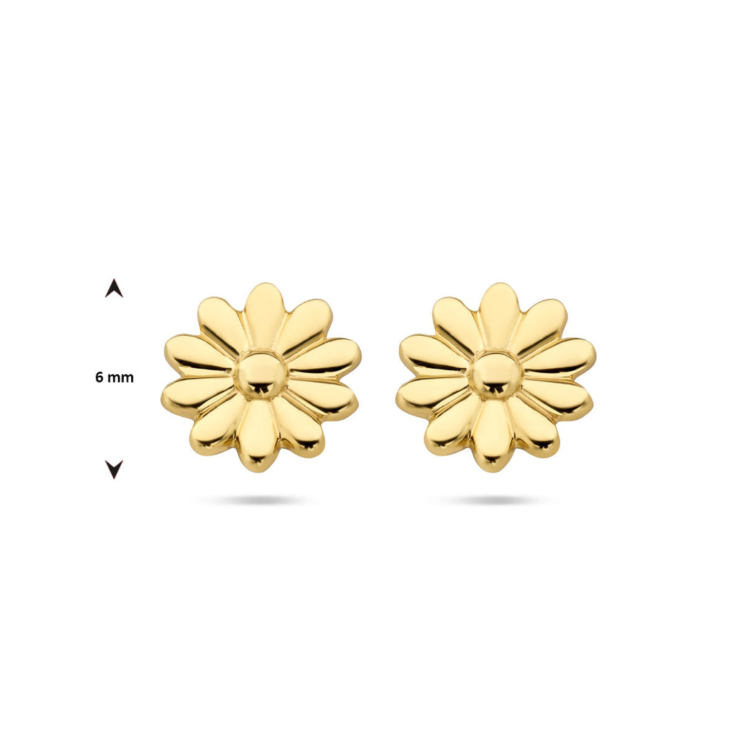 Blumen-Ohrstecker aus 14-karätigem Gelbgold