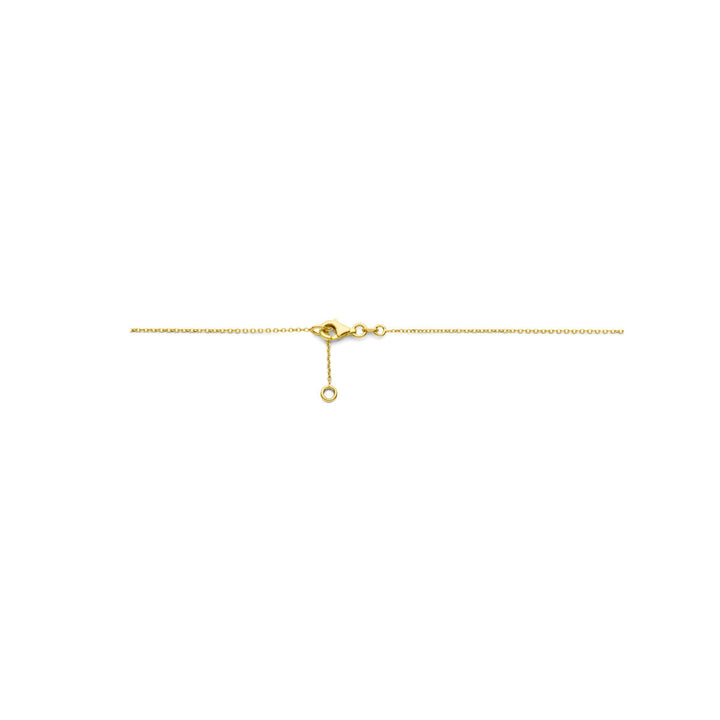 Gold Damenhalskette rosa Opal und Rubin 14K