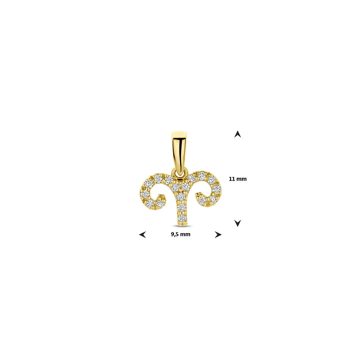 Anhänger Sternzeichen Diamant H SI 14K Gelbgold