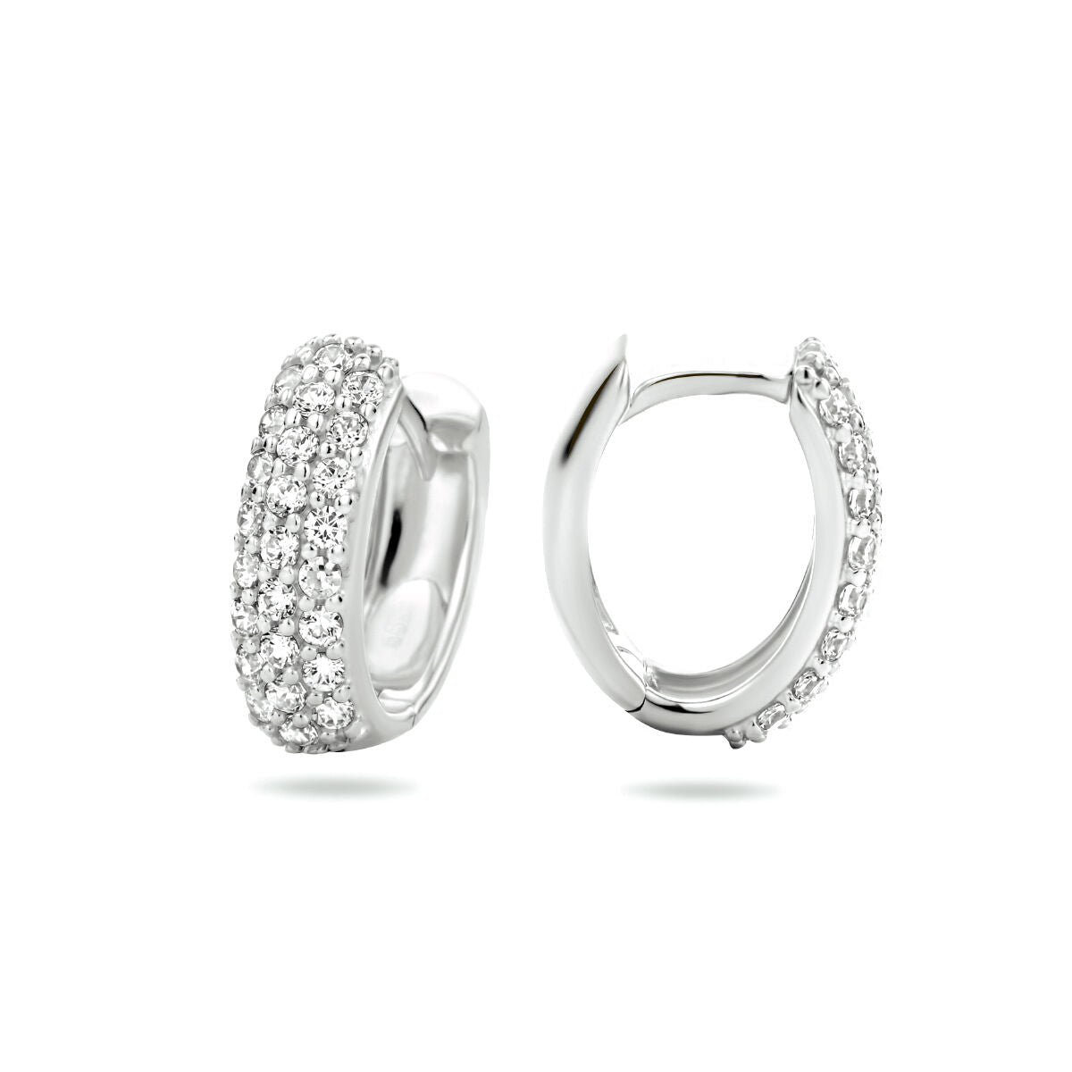 Ohrhänger mit Zirkonia 14K Weißgold
