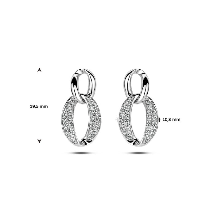 Ohrringe Zirkonia Silber rhodiniert