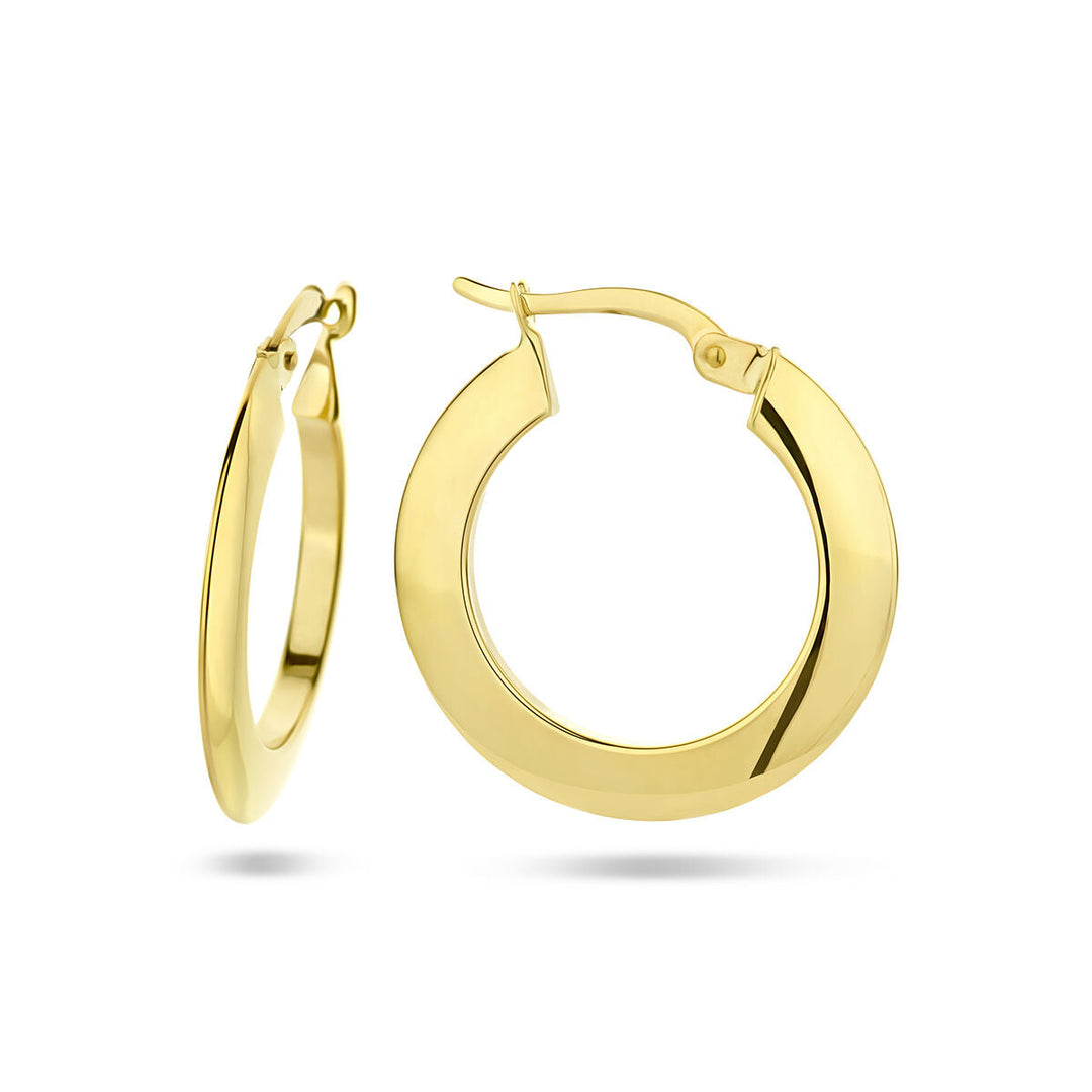 Ohrringe spitzes Rohr 14K Gelbgold