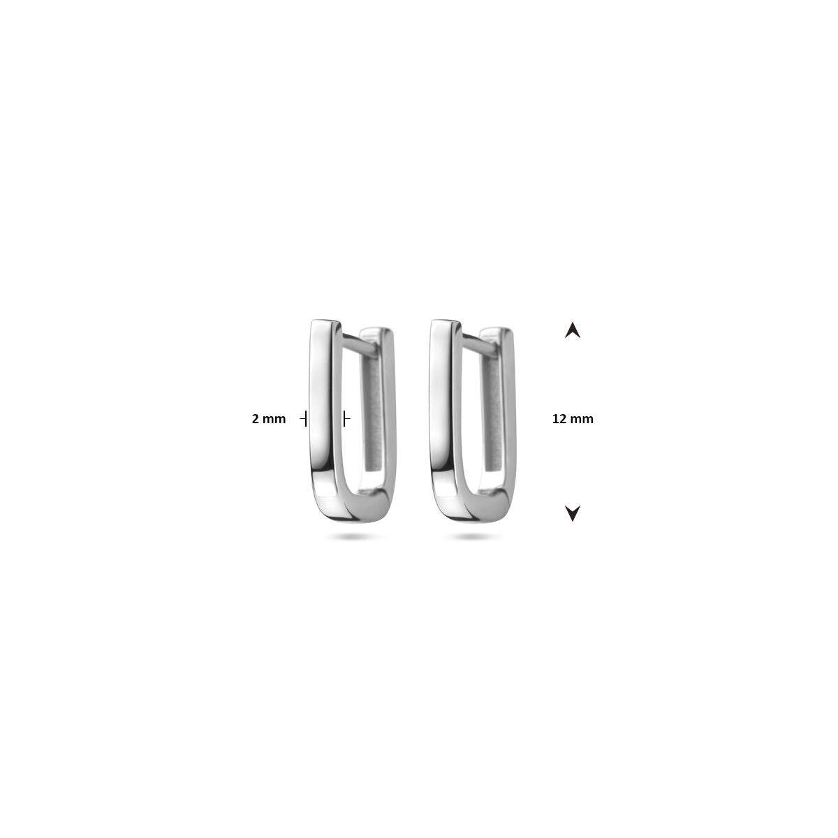 Kreolen 12 mm Silber rhodiniert