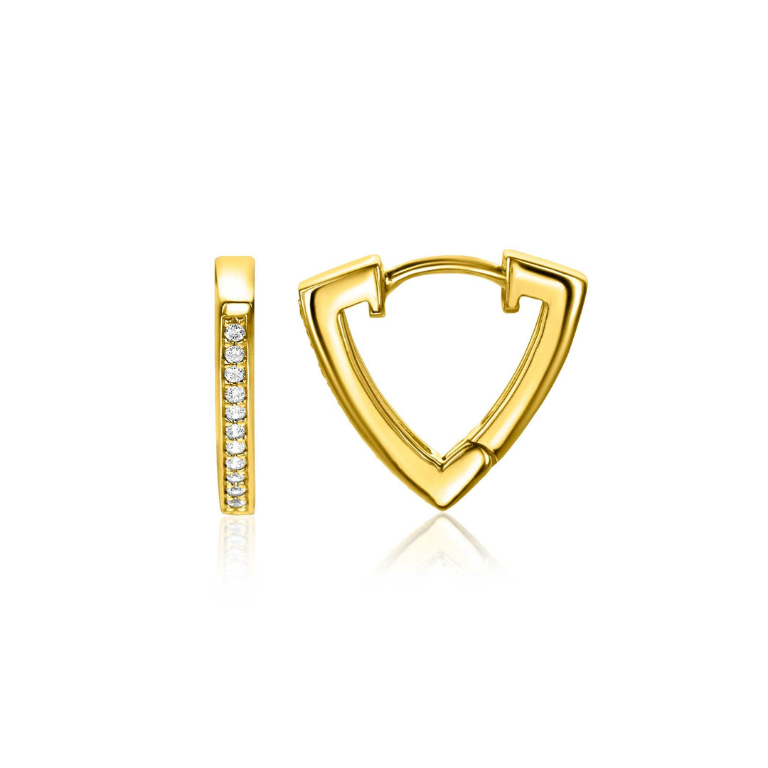 Zinzi oorringen zilver verguld ZIO2607