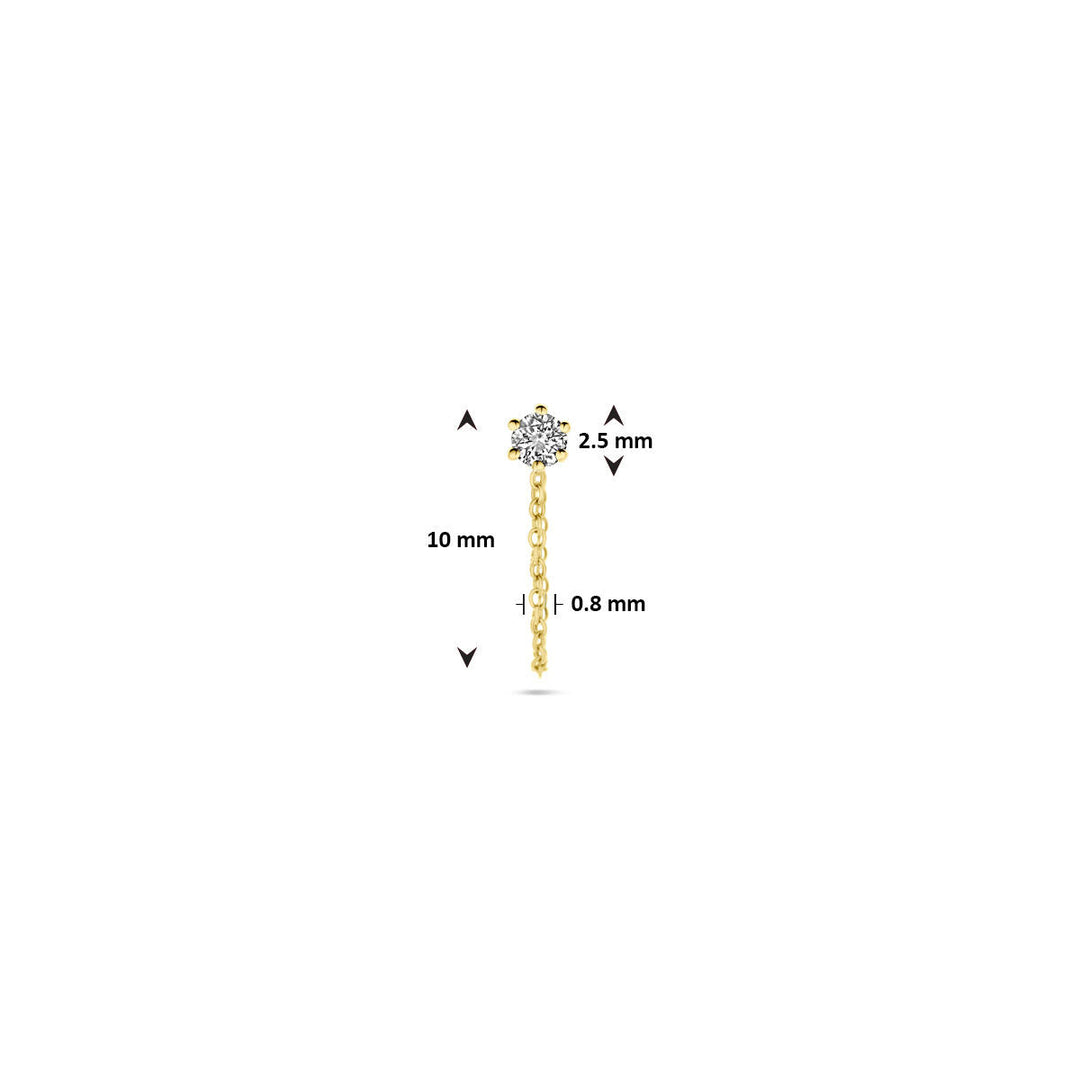 Ohrstecker Diamant 0,05 ct h si pro Stück 14 K Gelbgold