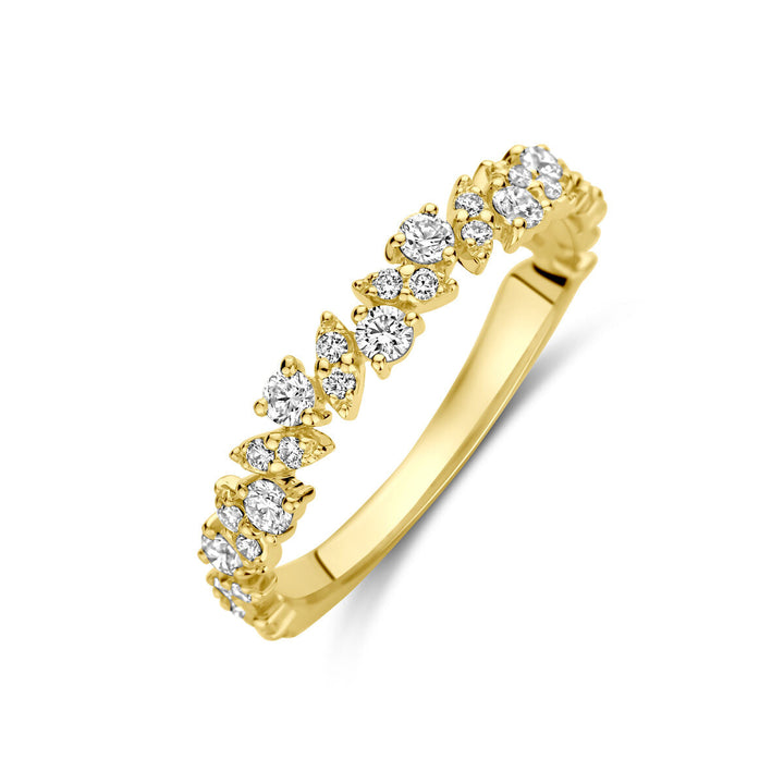 ring diamant 0.49ct h si 14K geelgoud