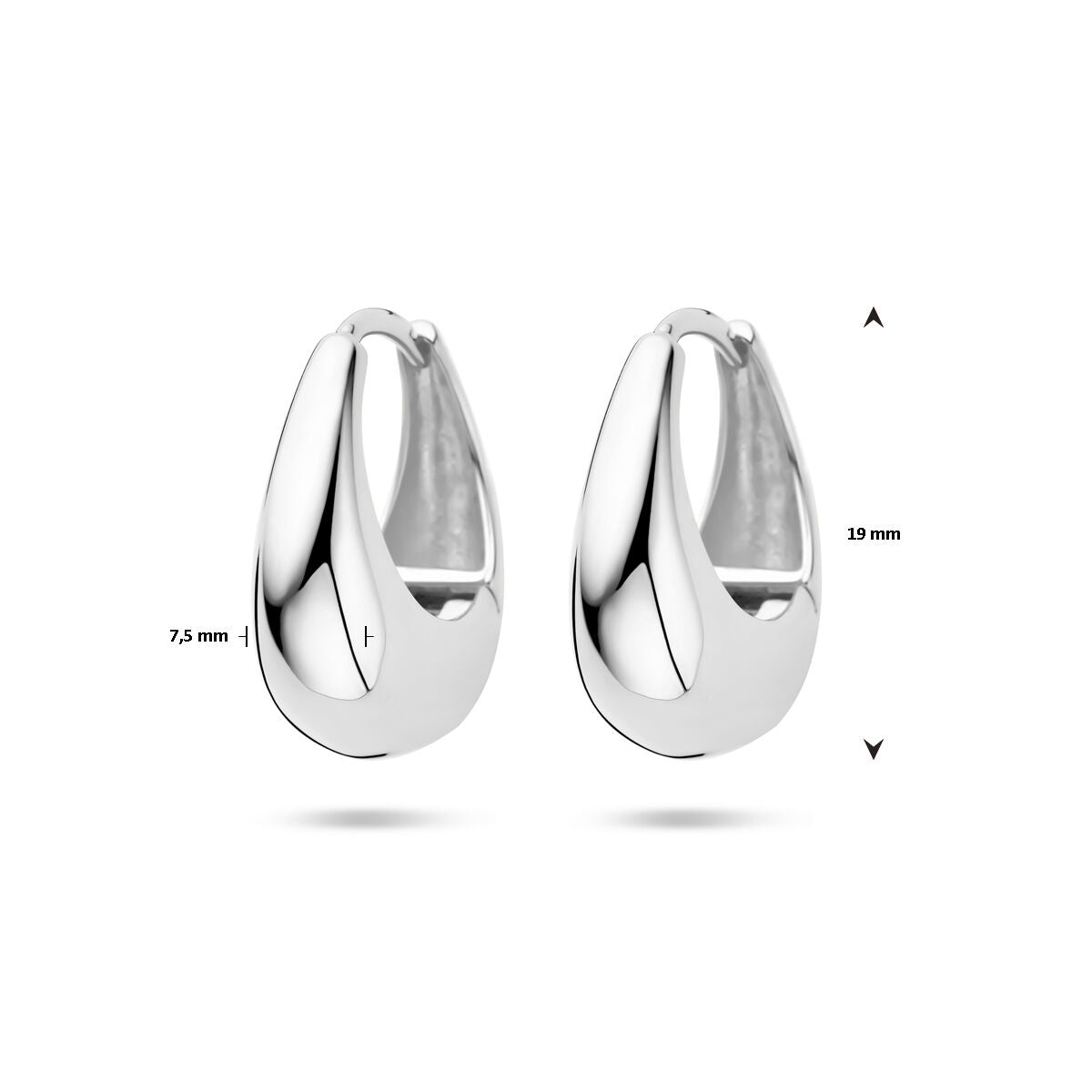 Creolen 19 mm Silber rhodiniert