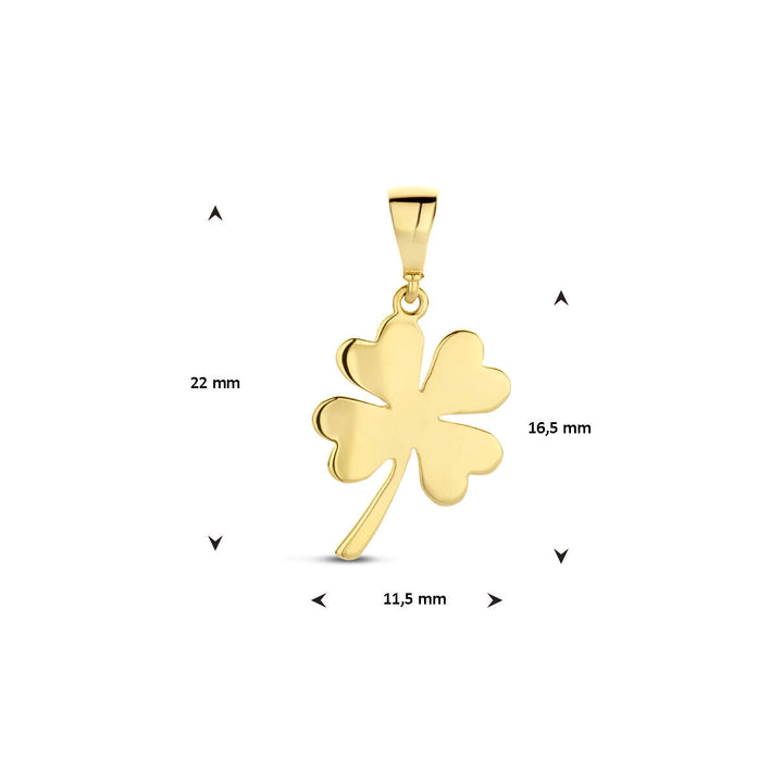 Anhänger Kleeblatt 14K Gelbgold