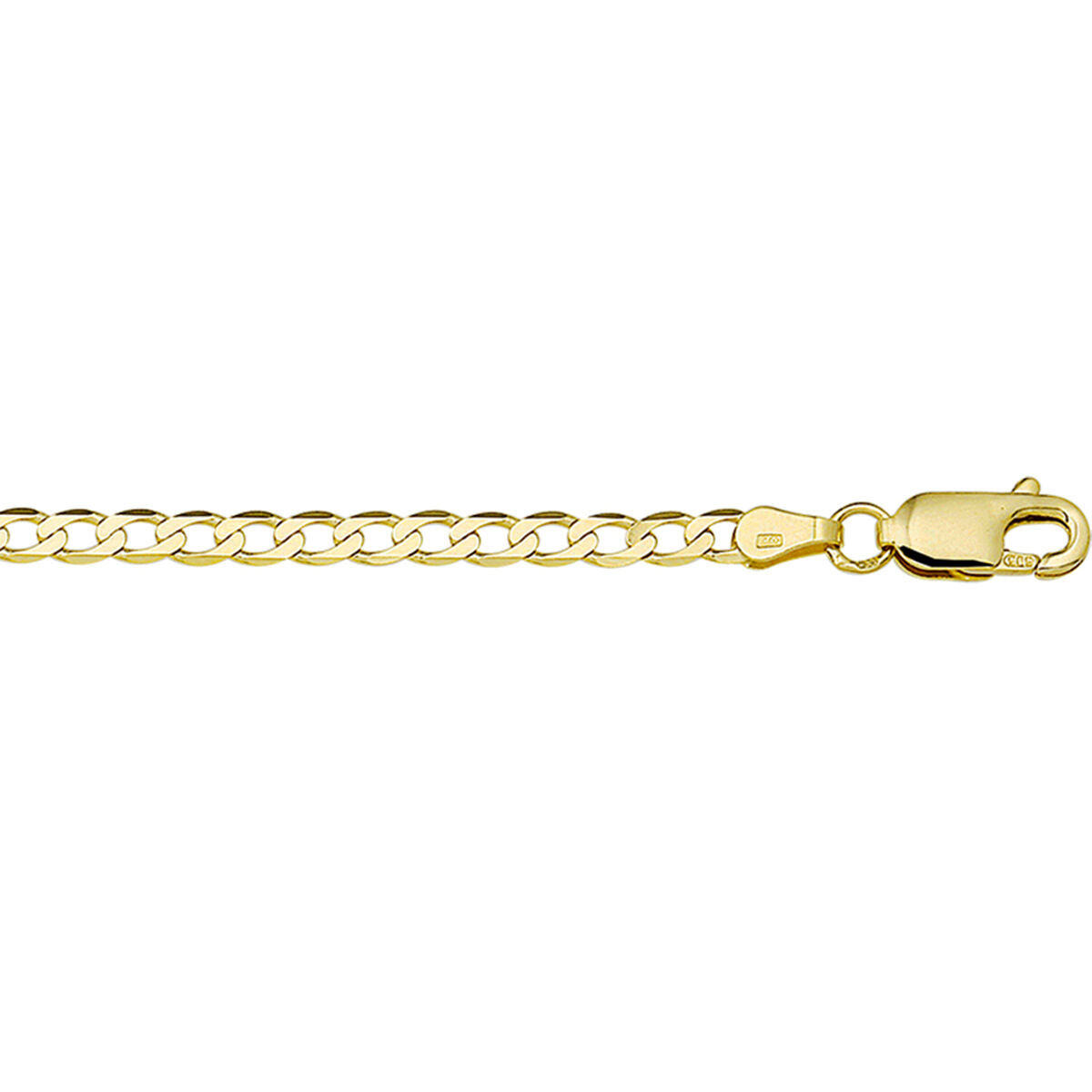 Gourmette aus 14K Gelbgold mit 6-seitiger Schliff und 3,3 mm Breite