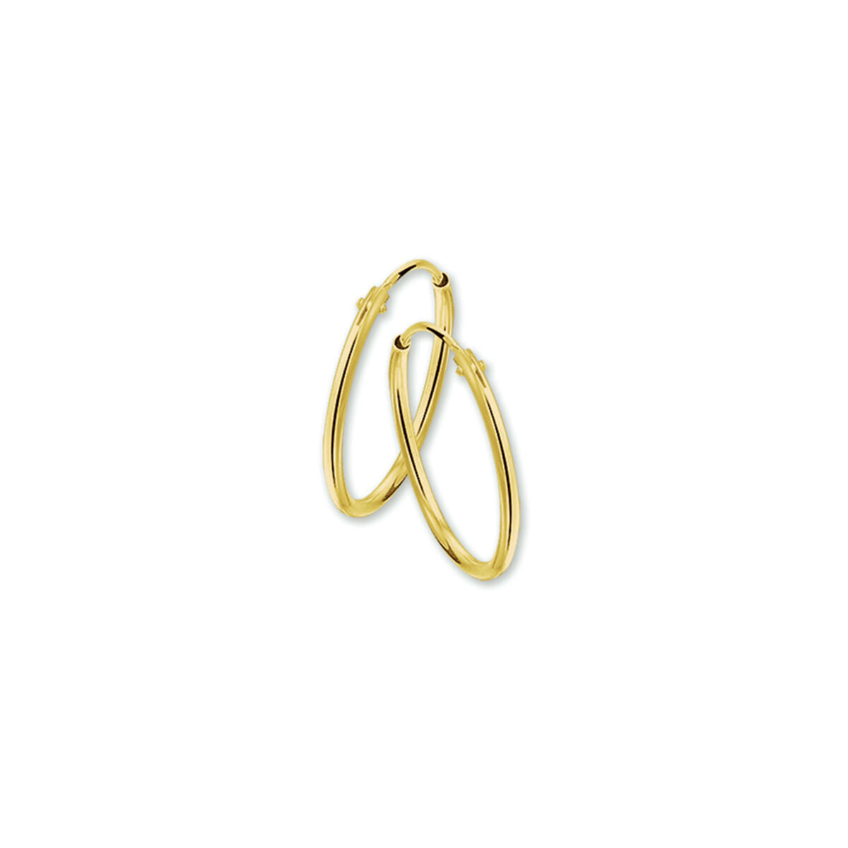 Ohringe aus 14K Gelbgold in ovaler Form mit geschwungenem Design
