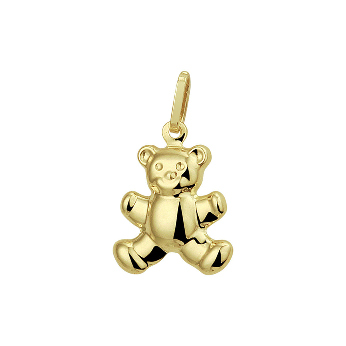 Hänger in Form eines Bären aus 14K Gelbgold mit glänzender Oberfläche