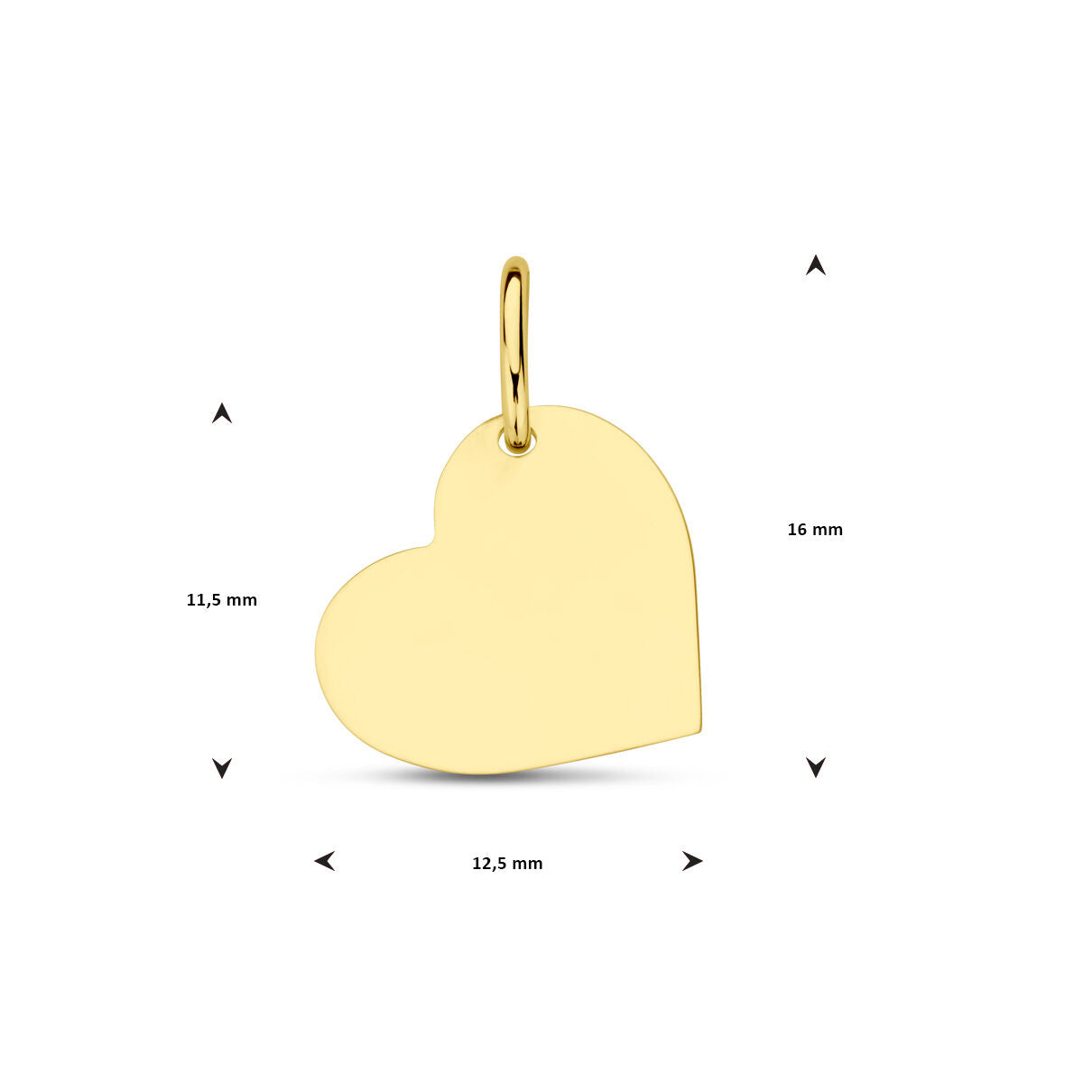 Gravuranhänger Herz 14K Gelbgold