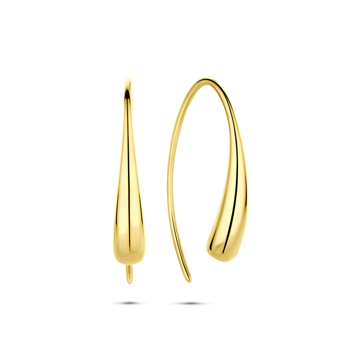 Ohrhänger mit französischem Haken aus 14K Gelbgold, 21 mm lang und in tropfenförmigem Design