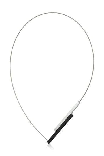 Halskette Lange Streifen matt|schwarz C149Z