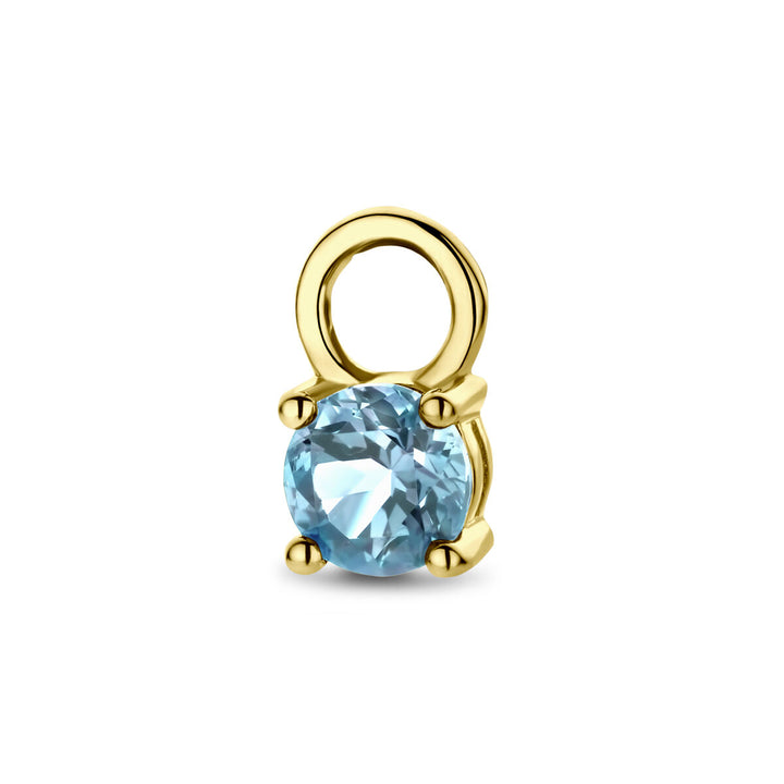 Ohrring-Anhänger Blautopas pro Stück 14K Gelbgold