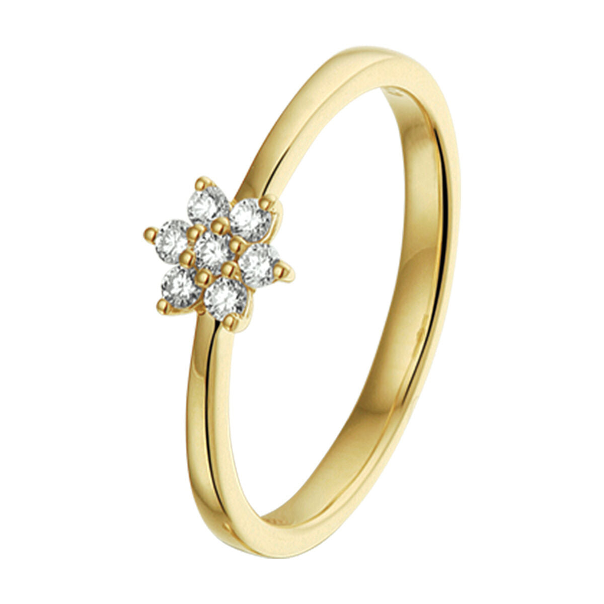 Ring Diamant 0,14 ct h SI 14K Gelbgold 
