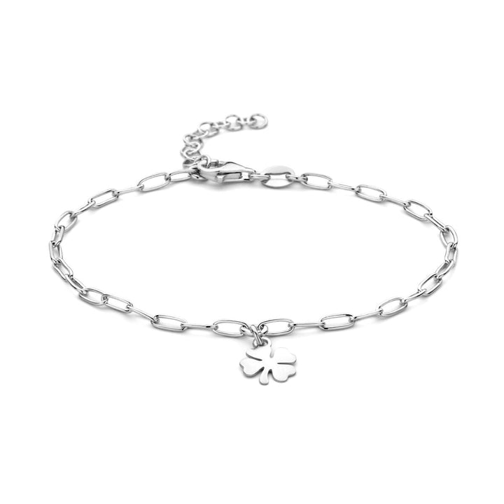 Armband Kleeblatt 16 + 3 cm Silber rhodiniert