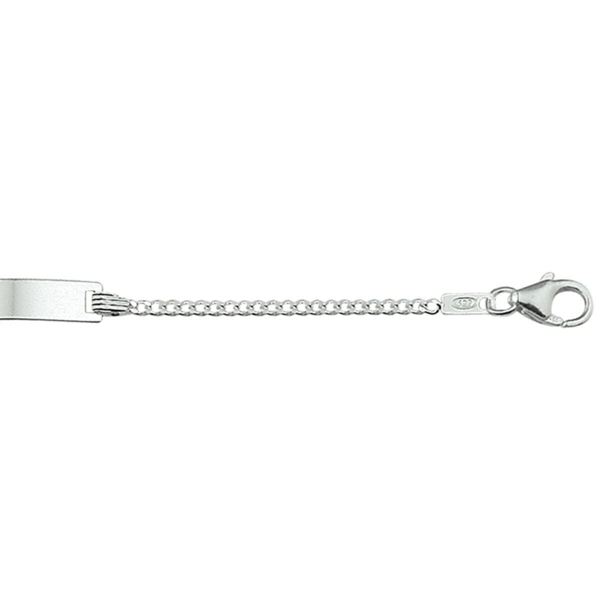 Gravurarmband Gourmette 4-seitig geschliffene Platte 4,2 mm