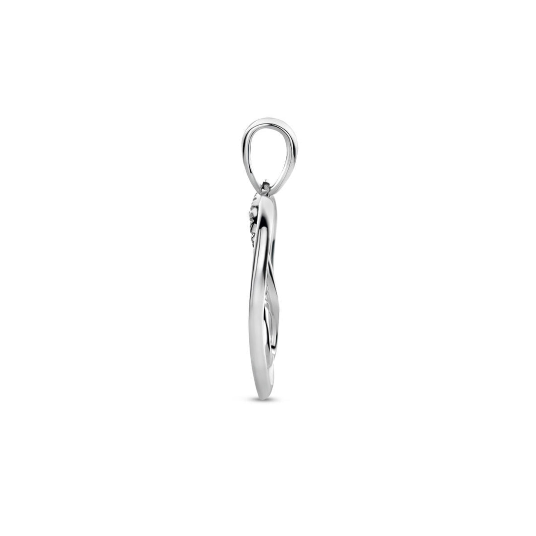 Anhänger Herz und Infinity-Zirkonia Silber rhodiniert