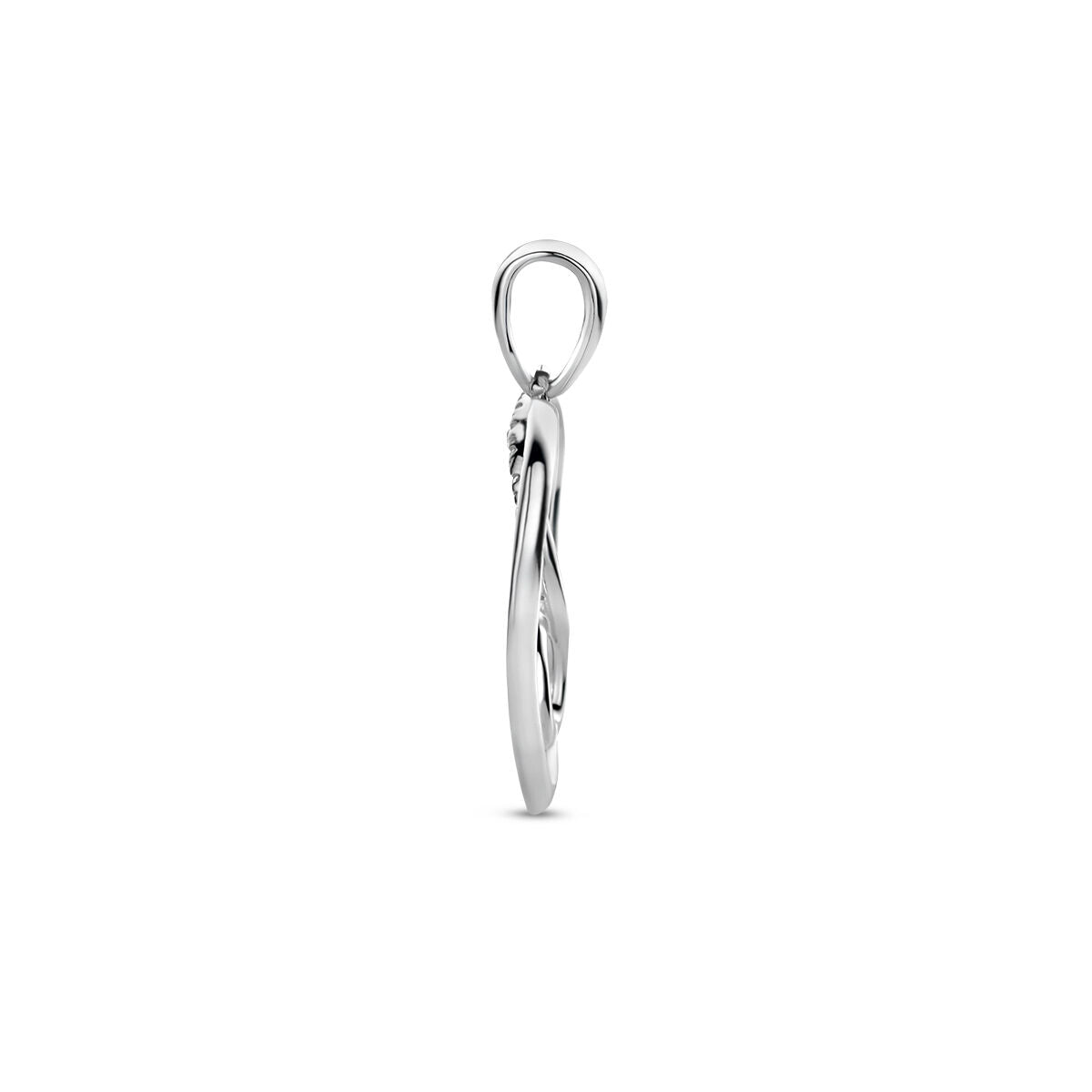 Anhänger Herz und Infinity-Zirkonia Silber rhodiniert