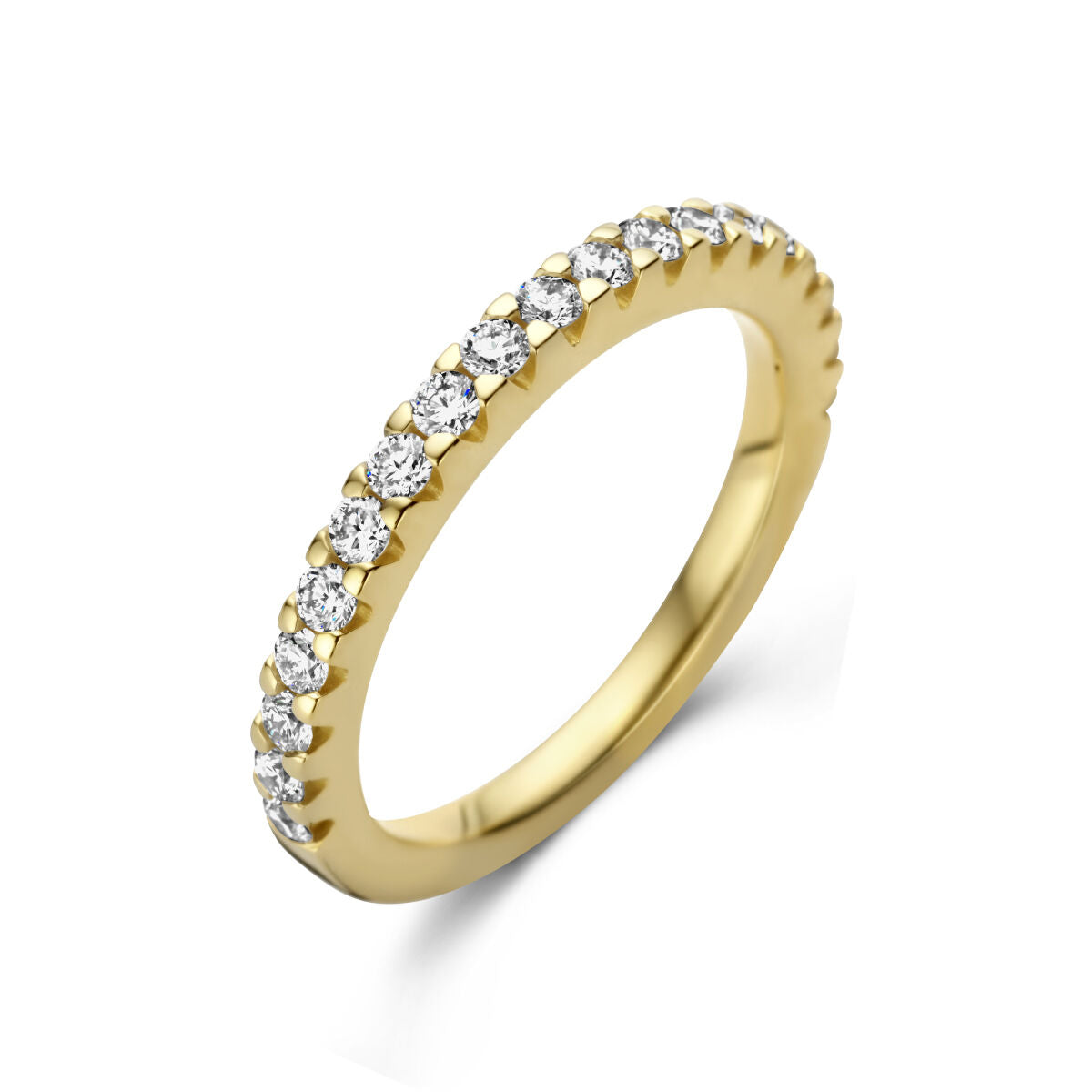 Aanschuifring aus 14K Gelbgold mit 0,50 ct Diamanten in H SI, rund gefasst