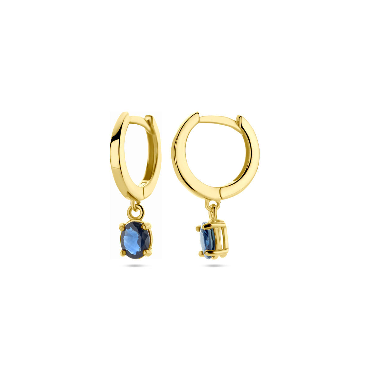 Klappcreolen Saphir 19 mm 14K Gelbgold