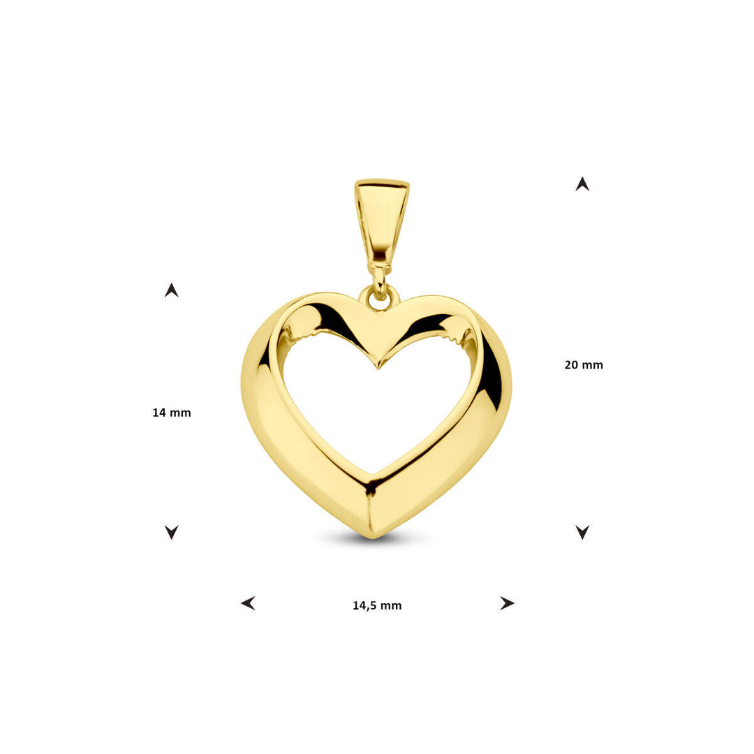 Anhänger Herz 14K Gelbgold