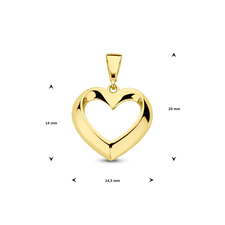 Anhänger Herz 14K Gelbgold