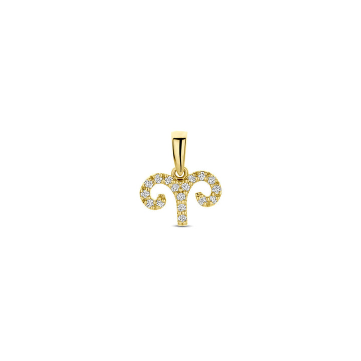 hanger sterrenbeeld diamant h si 14K geelgoud