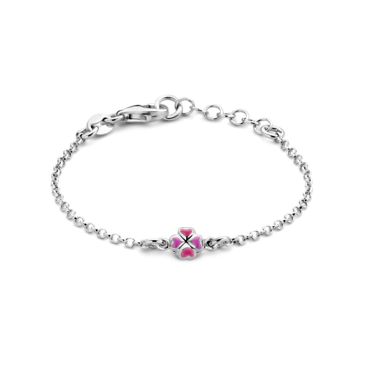 Armband Kleeblatt 11 + 2 cm Silber rhodiniert
