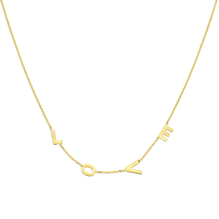 Halskette Love 42 + 3 cm 14 Karat Gelbgold