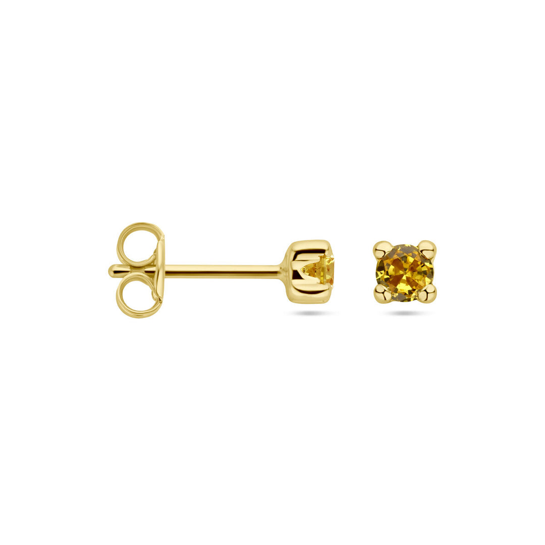Ohrstecker Synth. Citrin 14K Gelbgold