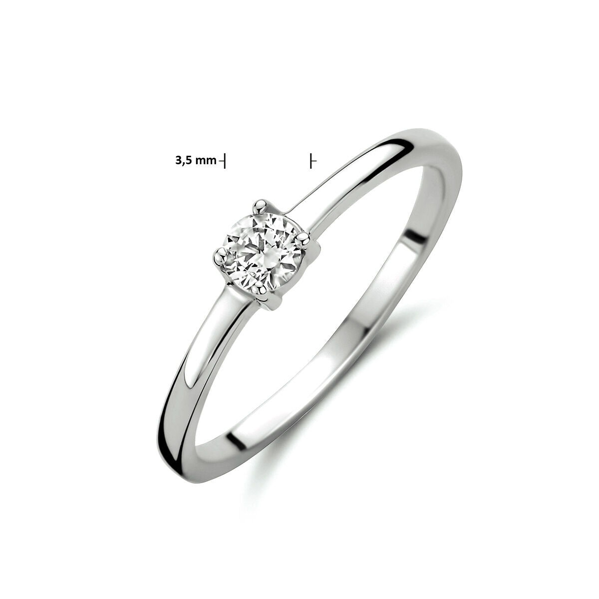 Ring Zirkonia 14K Weißgold