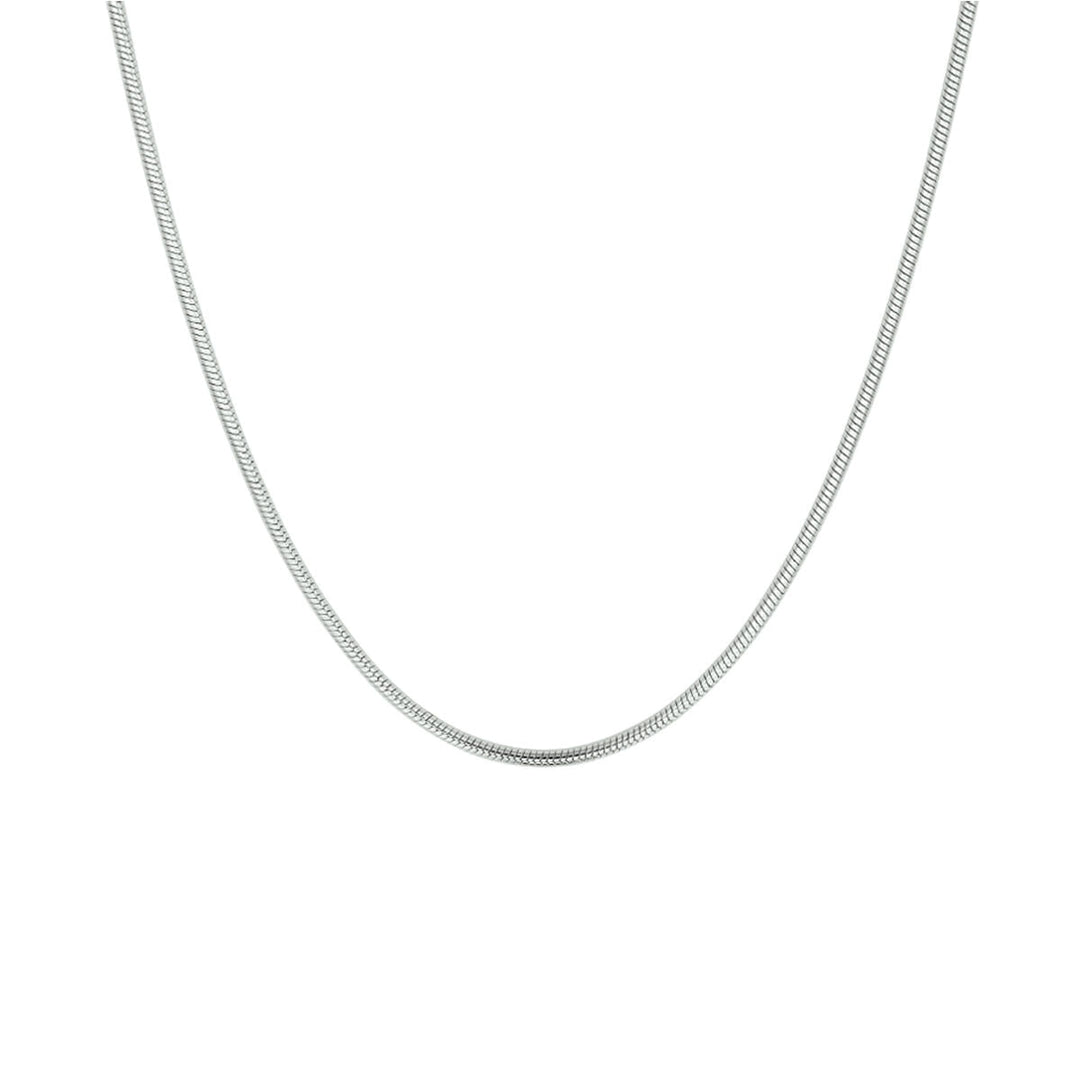 Halskette Schlange rund 1,4 mm Silber rhodiniert