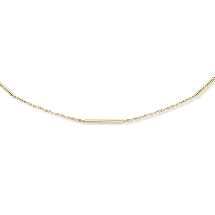 Halskettenstangen 43 - 45 cm 1,3 mm 14K Gelbgold