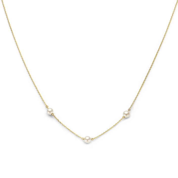 Gold Damenhalskette Perle 14K