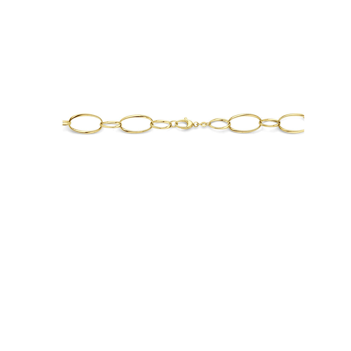 14 Karat Gelbgold-Damenkette mit groben Drahtgliedern